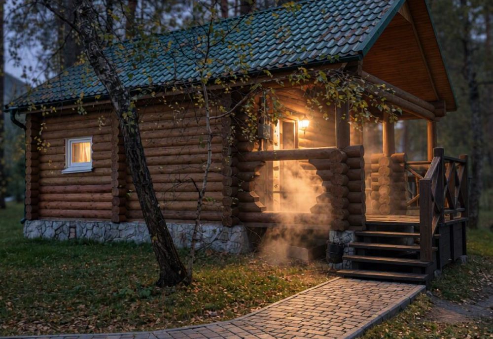 Русская баня на берегу Катуни
